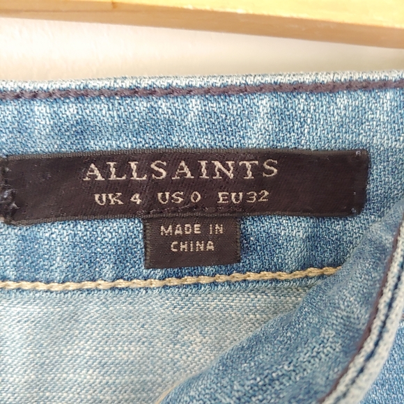 All Saints June Denim Skirt Button Up Size 0 - Picture 12 of 13